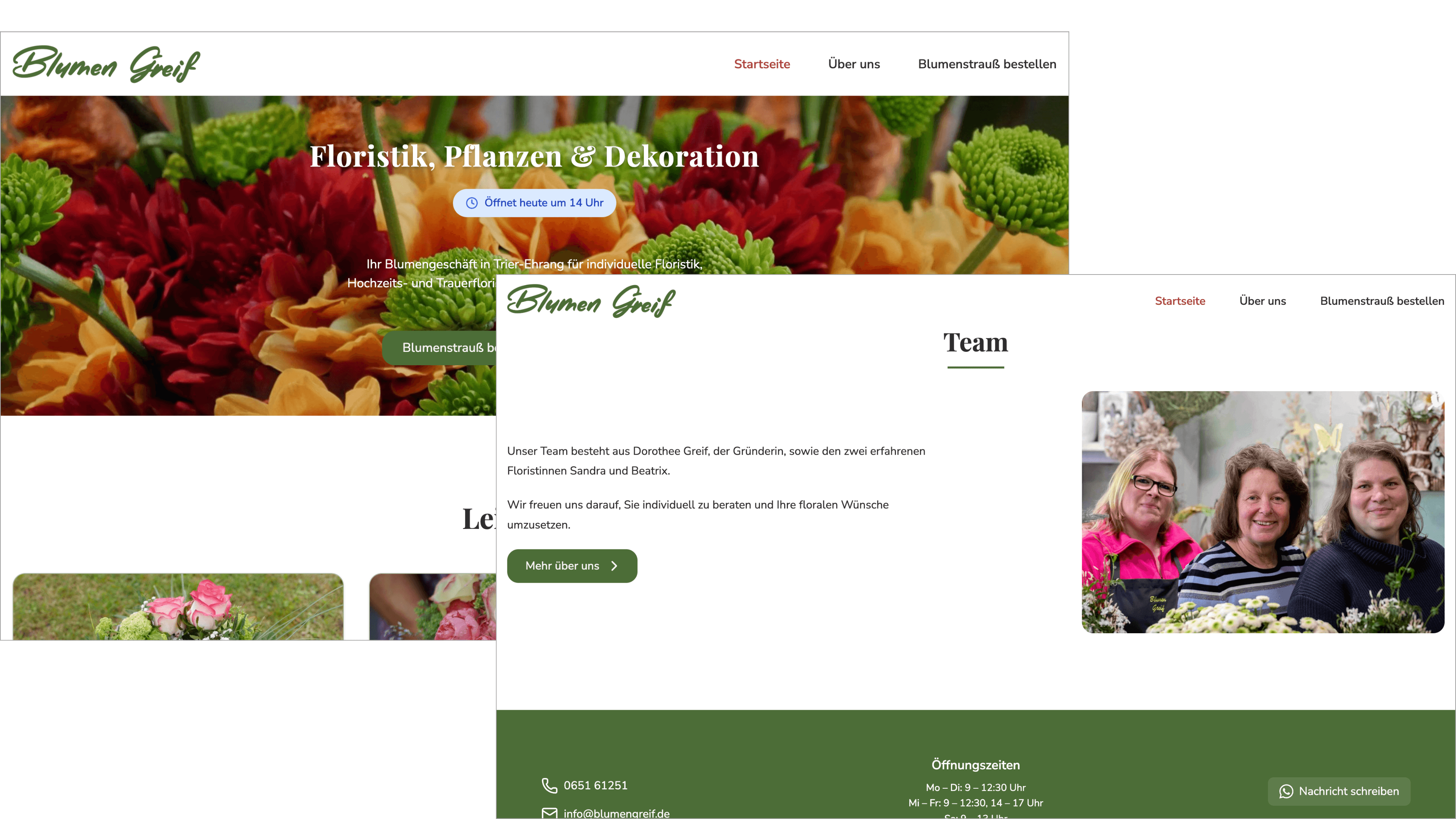 Blumen Greif — florist website and bouquet ordering at blumengreif.de