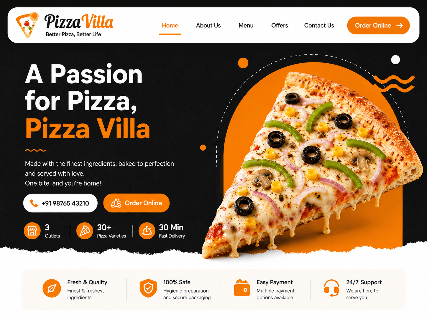 Business showcase website — professional company site mockup
